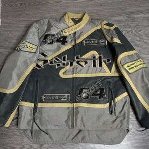 Vintage Schott NYC 04 Leather Jacket Racing Men's Streetwear Preowned Sz XL Mens